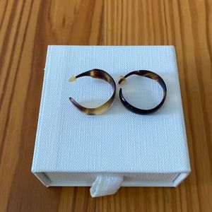 Genuine Tortoise Hoop Earrings